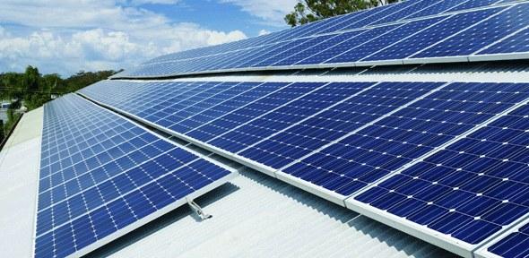 Solar panels on roof Solar panels on roof