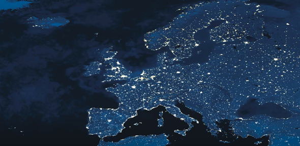 Europe light map