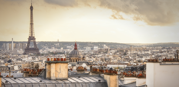 Paris rooftops  eiffel towe