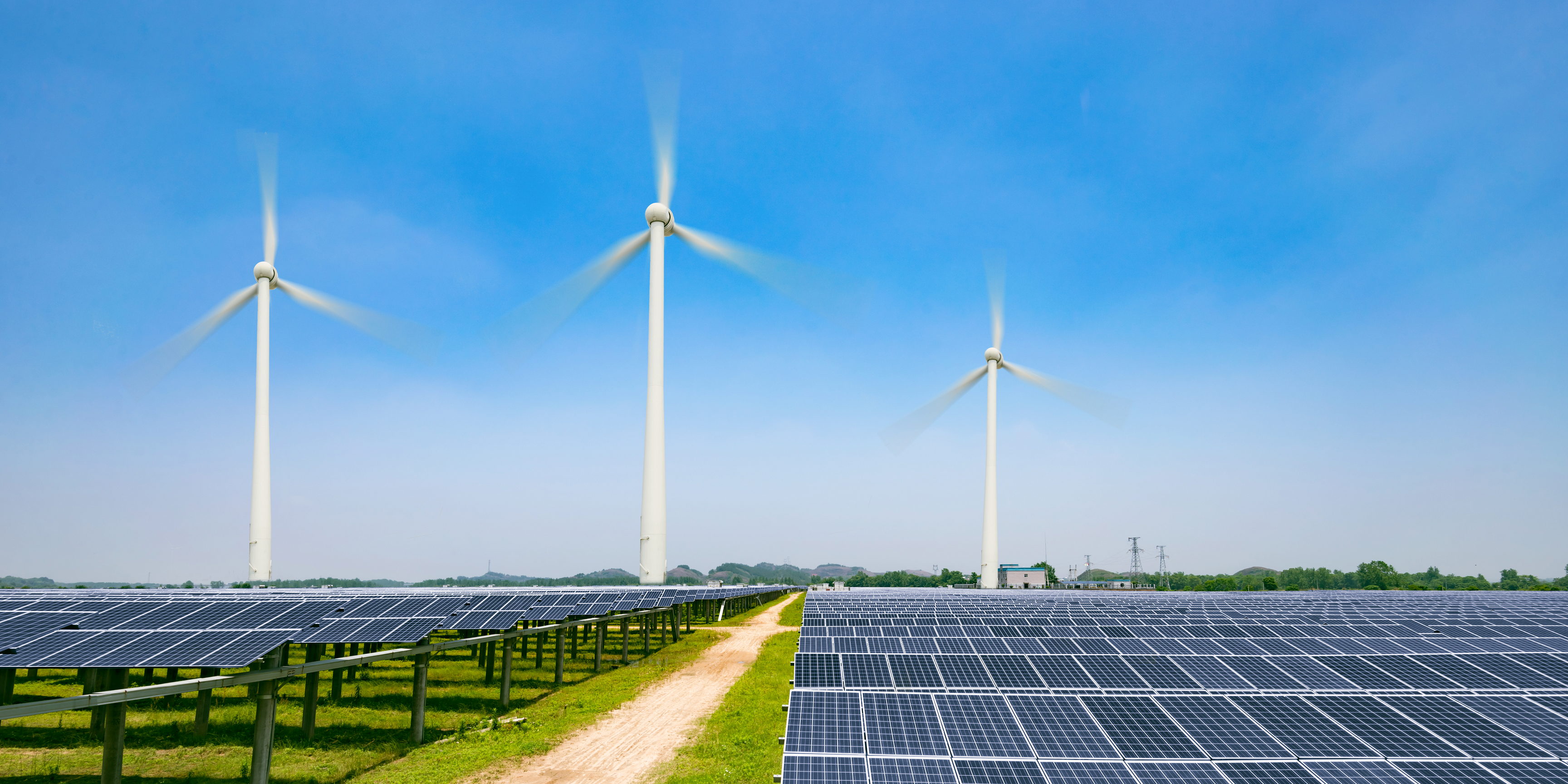 Wind farm and solar farm
